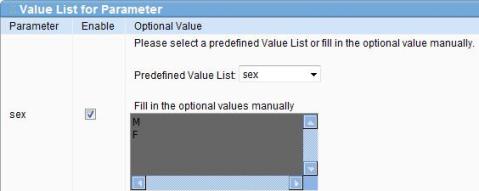 Use value list